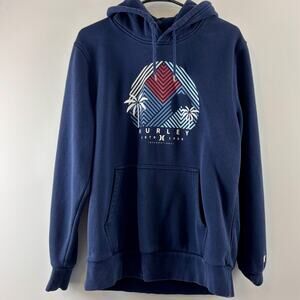 Hurley Hoodie Men Medium Blue Surf Skate Sweatshirt